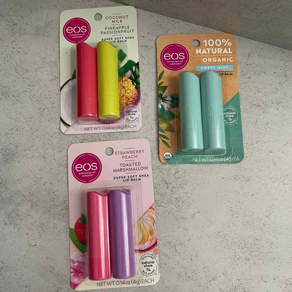 Eos Lip Balm, 3 Packs - 6 Sticks