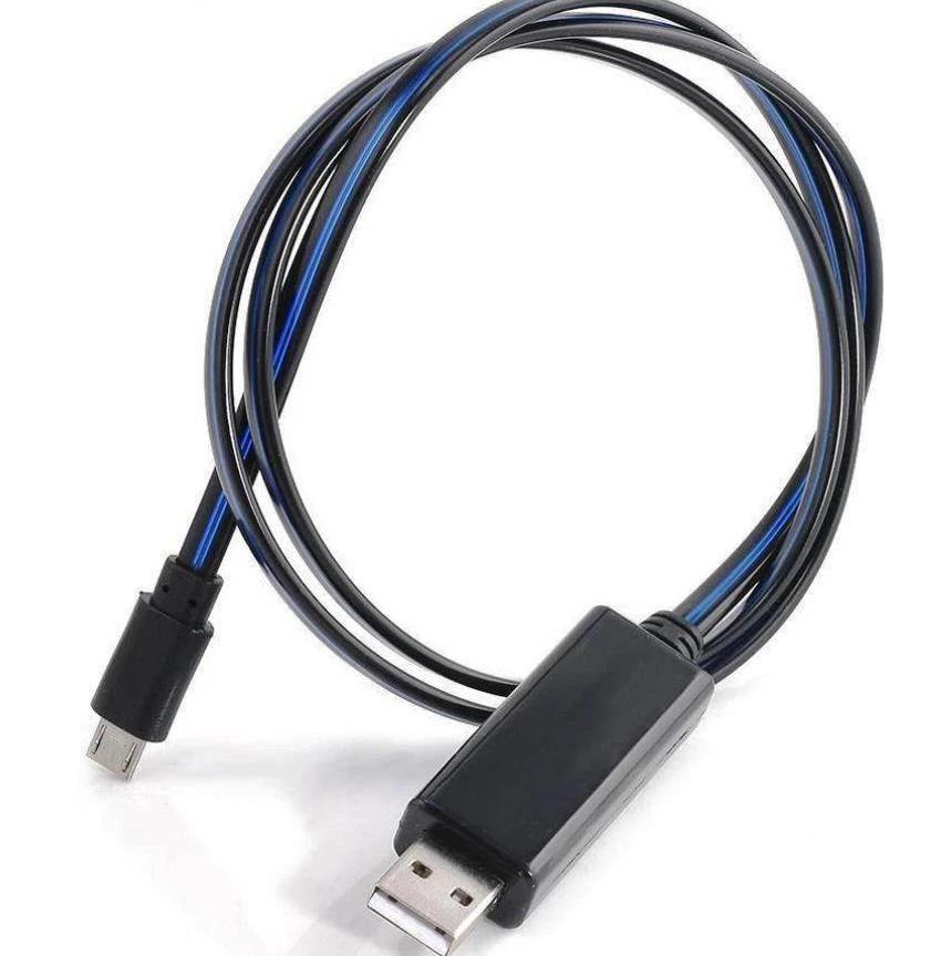 EL FLOW LED LIGHT flowing Cable smart charger FOR SAMSUNG GALAXY S6 S7 micro usb - Image 3 of 4