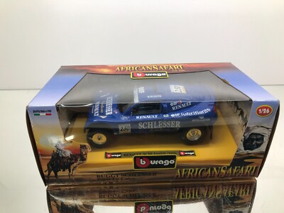 BBURAGO 1502 RENAULT BUGGY SCHLESSER 2000 PARIS DAKAR- BLUE 1:26- GOOD IN BOX