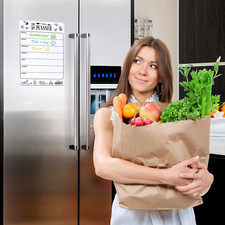 Fridge Dry Erase Magnetic Meal Planner, A4 Size, Weekly Menu board, sticky,Mini