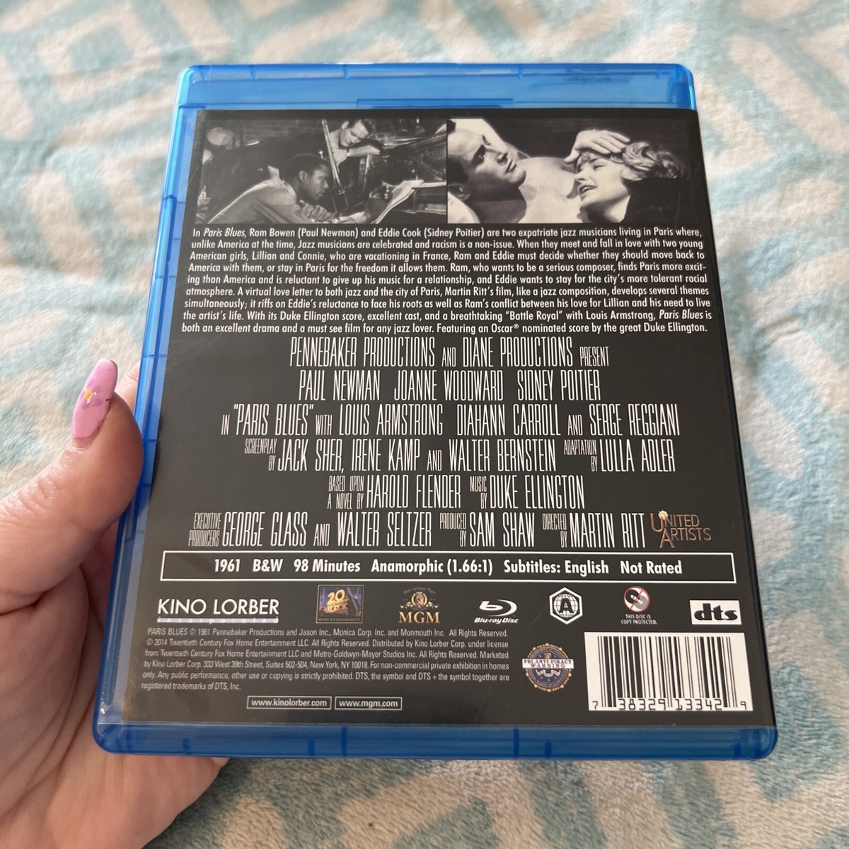 Paris Blues (Blu-ray, 1961, 2014) Paul Newman. RARE** OOP !! Kino 