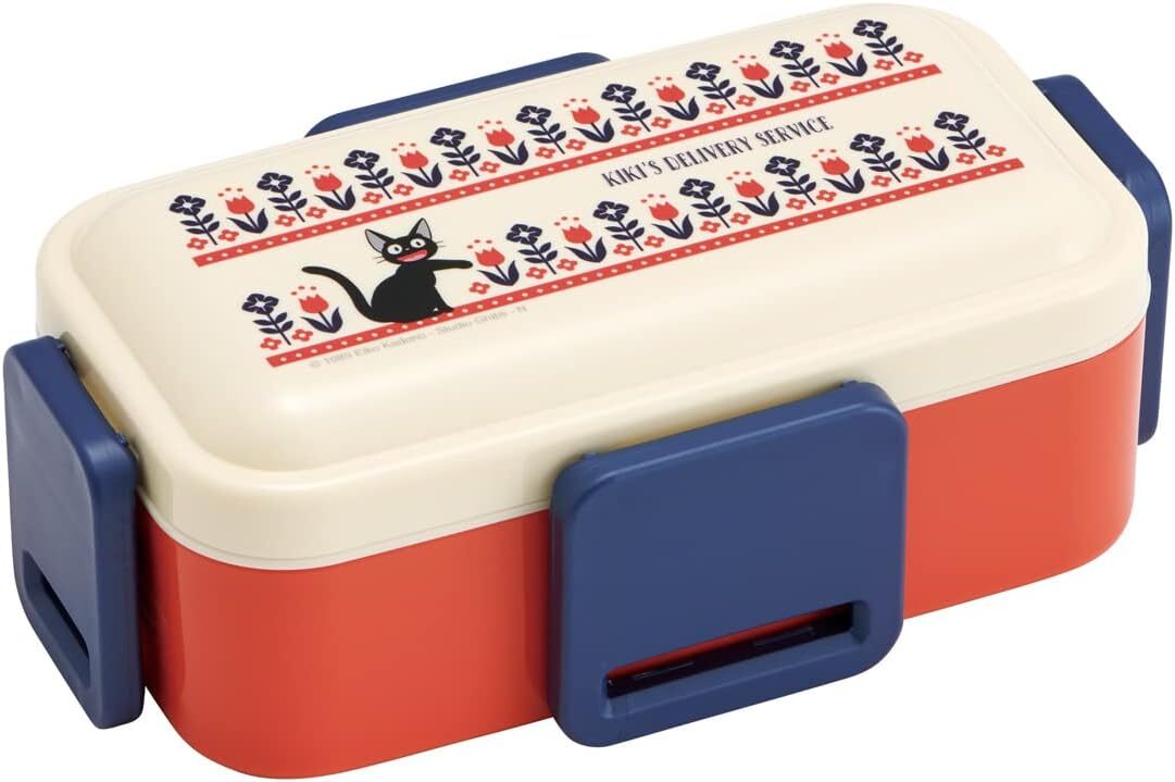 Studio Ghibli Kiki's Delivery Service Jiji lunch box 2 tiers stacked 600ml New Studio Ghibli Kiki's Delivery Service Jiji lunch box 2 tiers stacked 600ml New