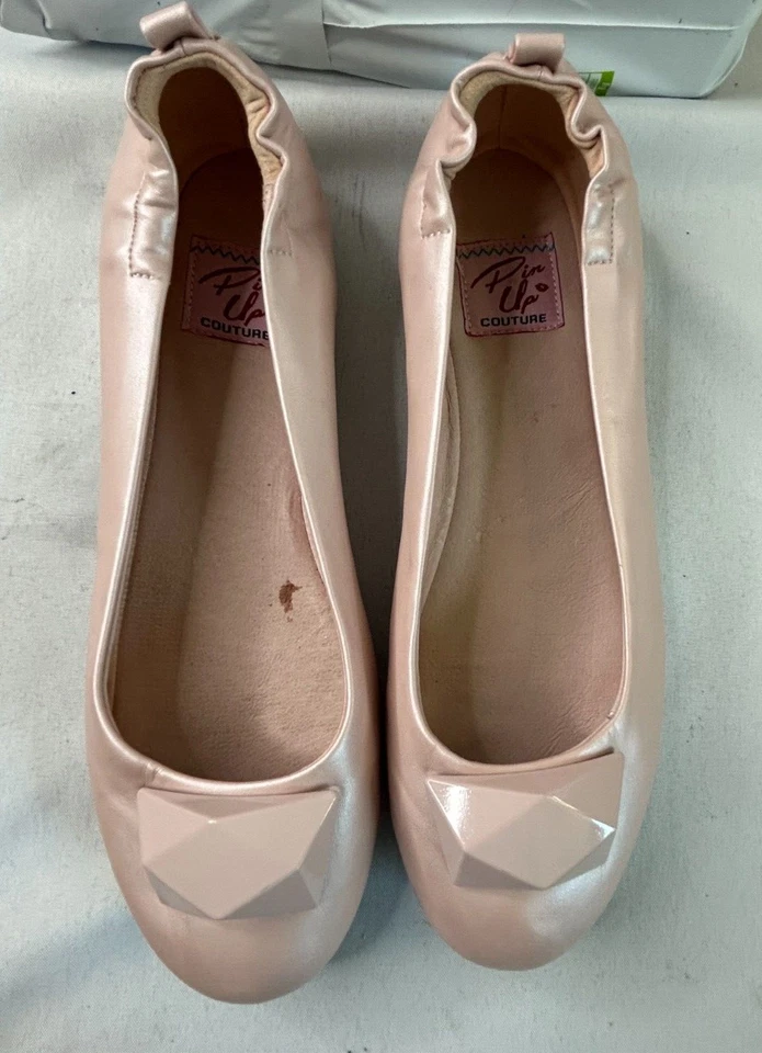 Zapatilla/zapato de ballet Pinup Couture rosa imitación cuero mujer 8M plano sin cordones oliva Foto 2 de 4