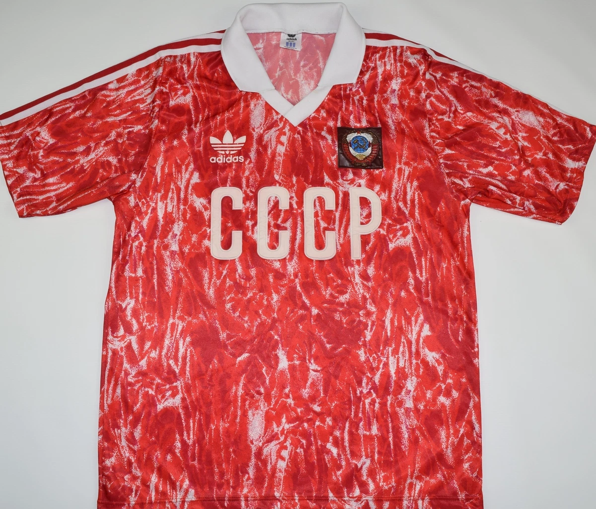 VINTAGE Soviet Union Football Shirt 1988 Adidas Home Russia CCCP USSR  Jersey L