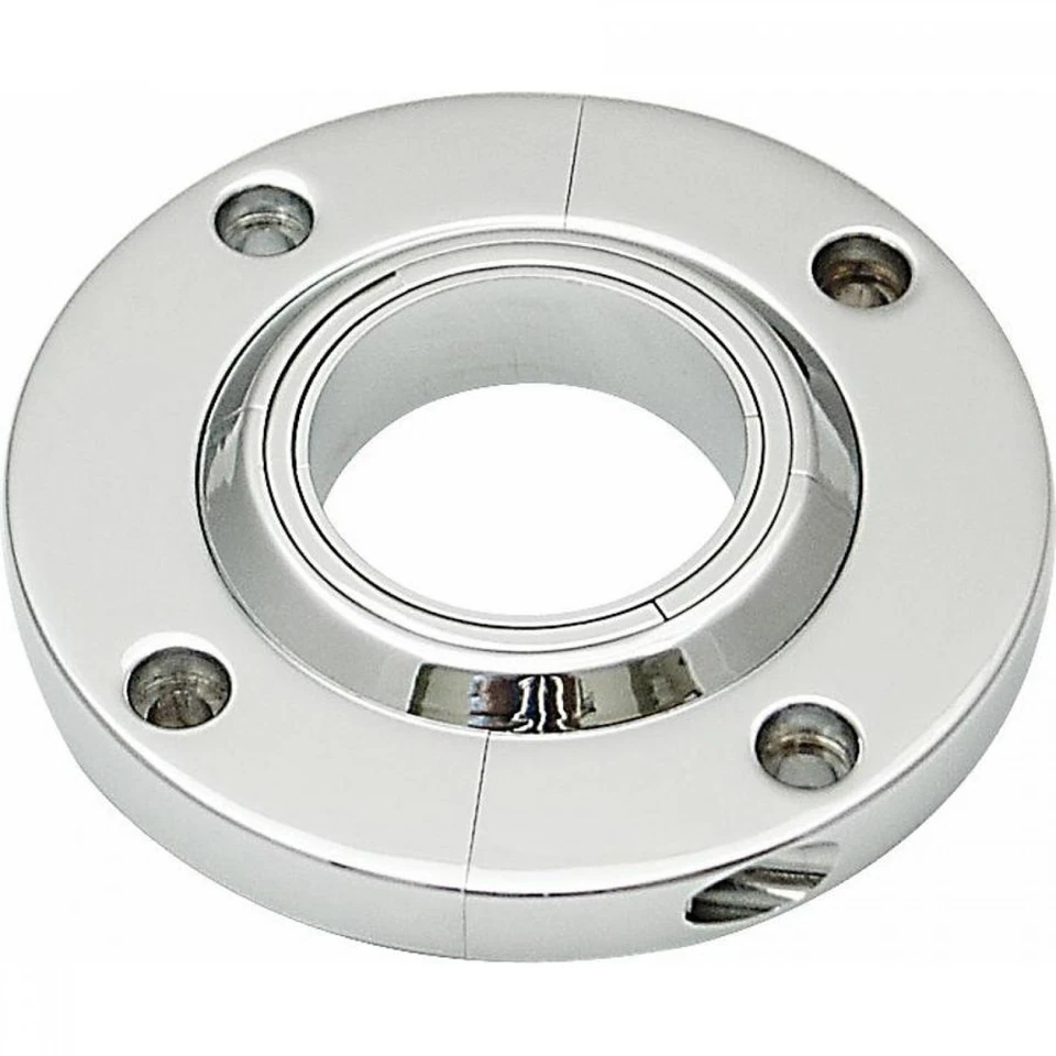 Combo de montaje en piso base giratoria universal de 2" y columna de dirección cromada de 2" para automóvil Foto 3 de 3