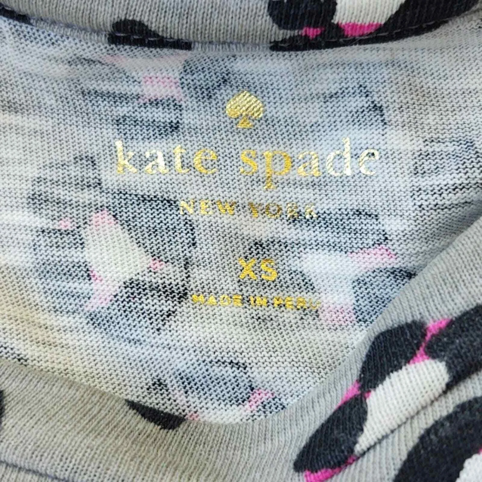 Abito Kate Spade Cyber Cheetah vita bassa cotone taglia XS