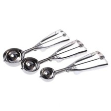 1pcs 4/5/6cm Ice Cream Scoop Stainless Steel Metal with Trigger Serve Handle New