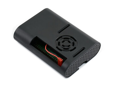 Waveshare PI4-CASE-D Black ABS Case for Raspberry Pi 4 with Cooling Fan