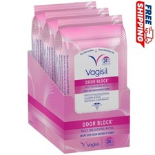 Vagisil Odor Block Daily Freshening Wipes, Feminine Hygiene 20 Wipes Pack of 3 