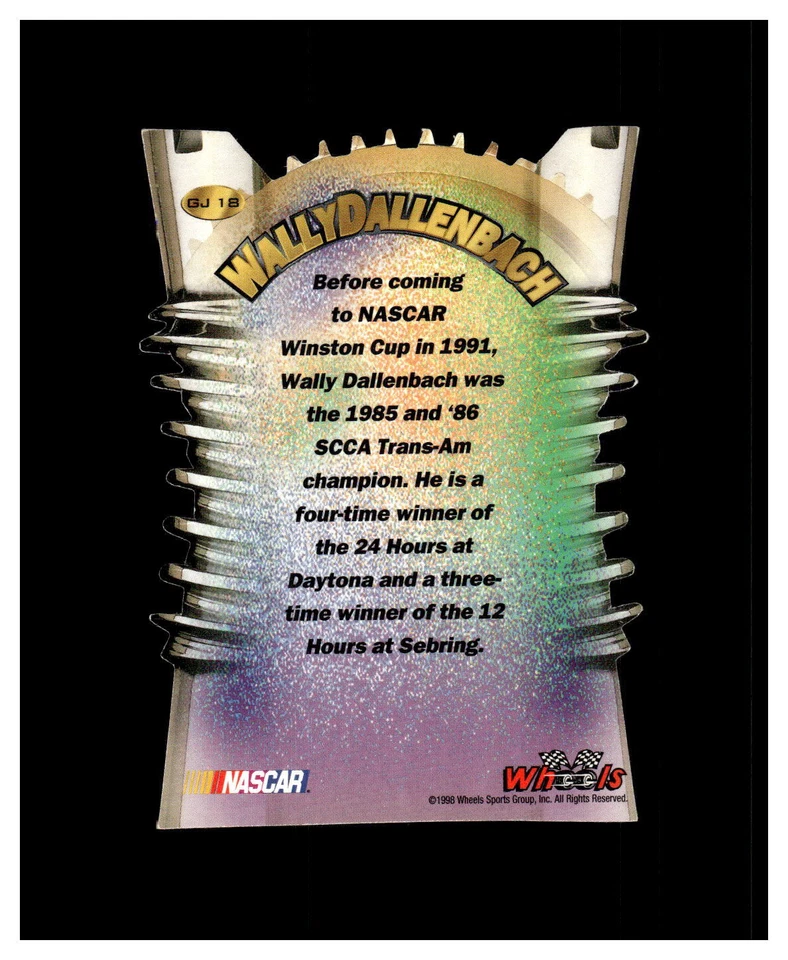 1998 Wheels High Gear Gear Jammers #GJ-18 Wally Dallenbach - Image 2 of 2