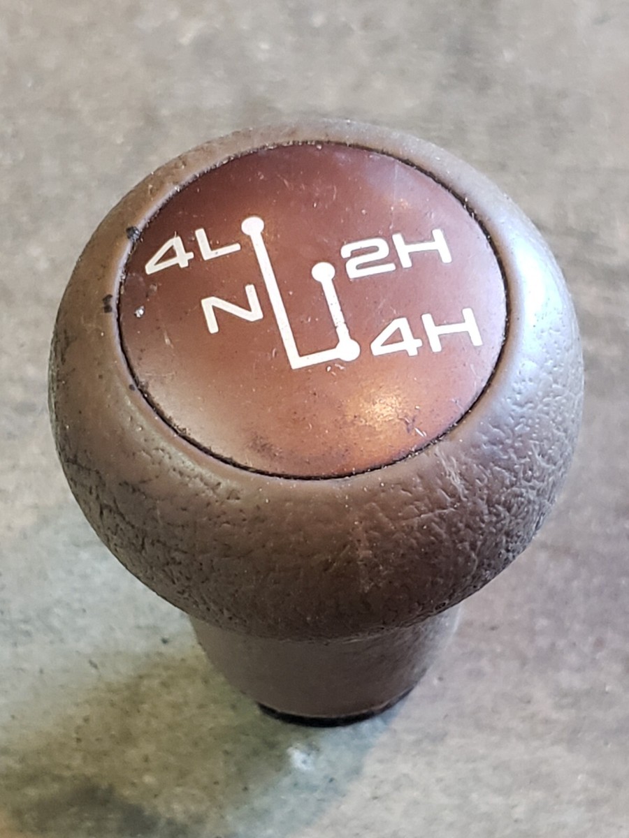 87-93 1992 MAZDA B2000 B2200 B2600 TRANSFER CASE SHIFT KNOB BROWN