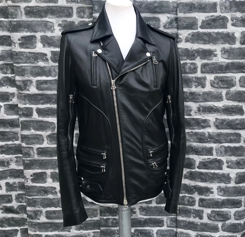 Iconic & Gorgeous Balmain AW10 Leather Lambskin Biker Jacket - Image 2 of 4