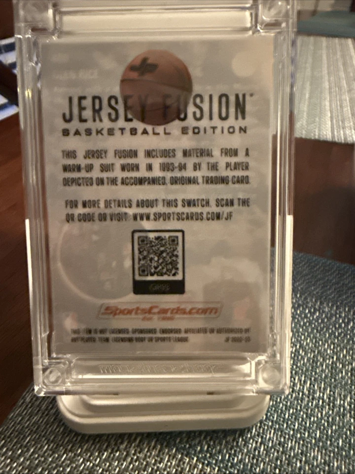 1993-94 Upper Deck - Skylights Glen Rice #480 Game Used Swatch - Image 3 of 4