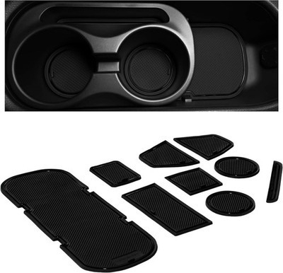 Black Console Mats Door Gate Slot Liners Cup Holder Pad Fits 12-20 BRZ 86 FR-S