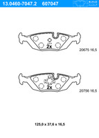 Ate BremsbeläGe Hinten (13.0460-7047.2) FüR Bmw 7 5 6 | Scheibenbremsbelagsatz,