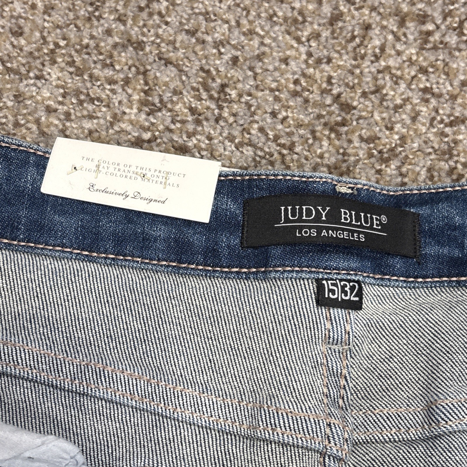 Judy Blue Straight Leg Jeans High Rise Womens 15/32 Fits 32 X 27.5 New With Tags - View 6