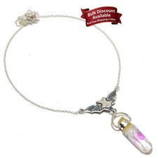 Natural White Crystal 925 Solid Silver Sister Wedding Anniversary Chain Necklace