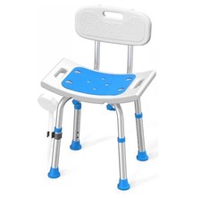 Shower Chair for Inside Shower with Removable Back, 400 lbs Heavy Duty Bath