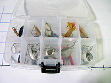 Plano Clear Plastic Premium Double-Sided Tackle Box 344922 - WITH TACKLE - EUC 