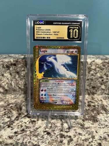 CGC Pristine 10 Lugia 149/147 30th Celebration Classic Collection Holo
