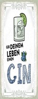 Blechschild 27X10 Cm Gib Deinem Leben Einen Gin Deko Geschenk Schild