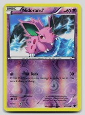 Nidoran M 43/116 Common Plasma Freeze Pokemon Reverse Holo Lightly Played