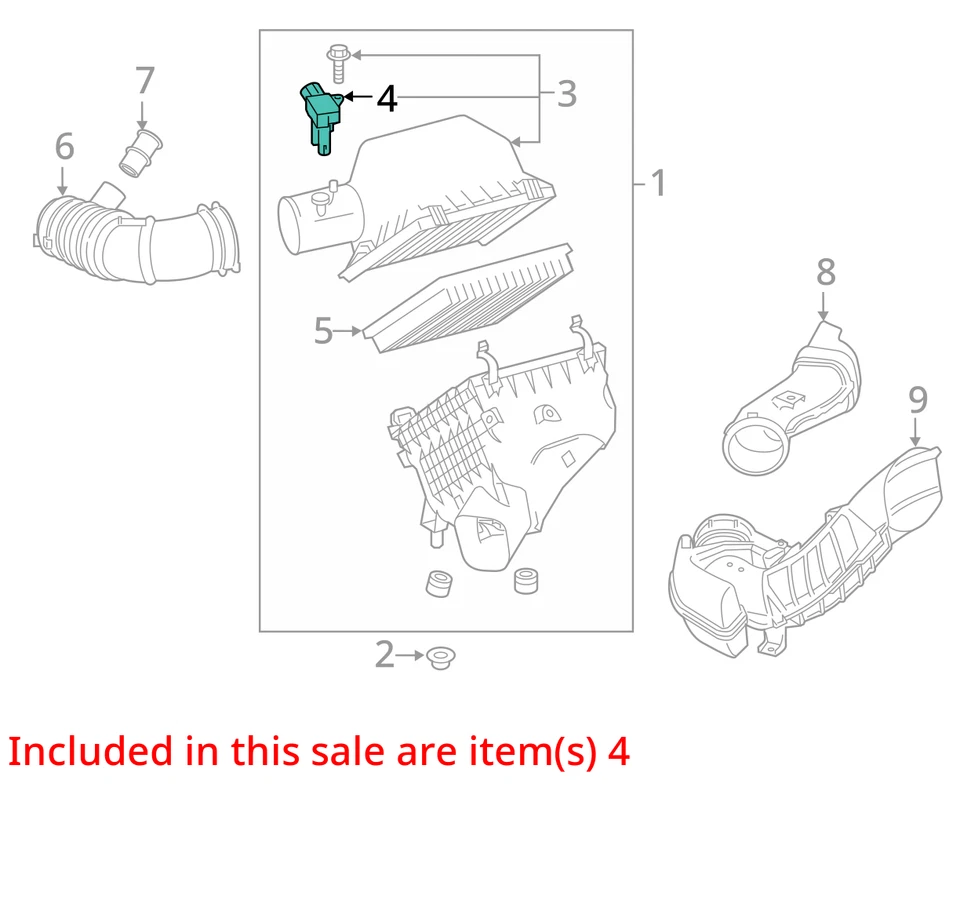 Medidor de flujo de aire másico Lexus Nx300 2018-2021 Maf M848G Foto 3 de 4