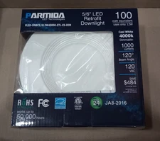 Parmida LED Tech 5/6 LED Retrofit Downlight 4000K Cool White 1000 Lumen