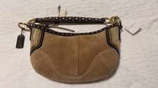 Coach  VTG Hobo Suede Metallic NWT F10682 Original Box and Packaging w/Suede Kit