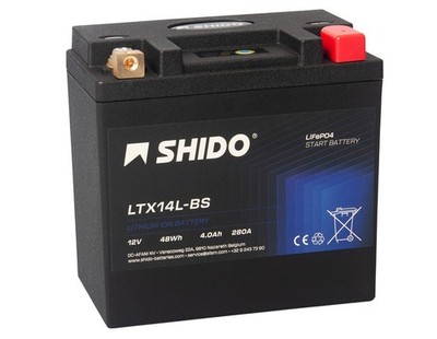 Shido LTX14L-BS Lithium Ionen Batterie 12V LiFePO4 (YTX14L-BS 51214)