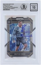 Brutus Creed WWE Signed 2023 Panini Prizm Silver Prizm #171 BAS Fanatics 10 Card