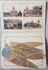 um 1910 Kapstadt Südafrika Faltfarbe PC Silber Blätter vier Parlamente