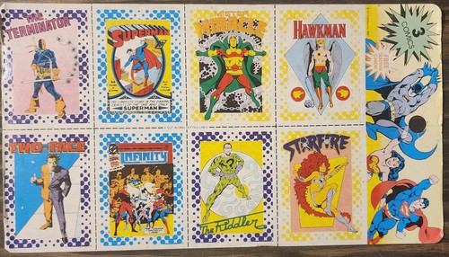 1987 DC Comics "Backing Board Cards" uncut sheet