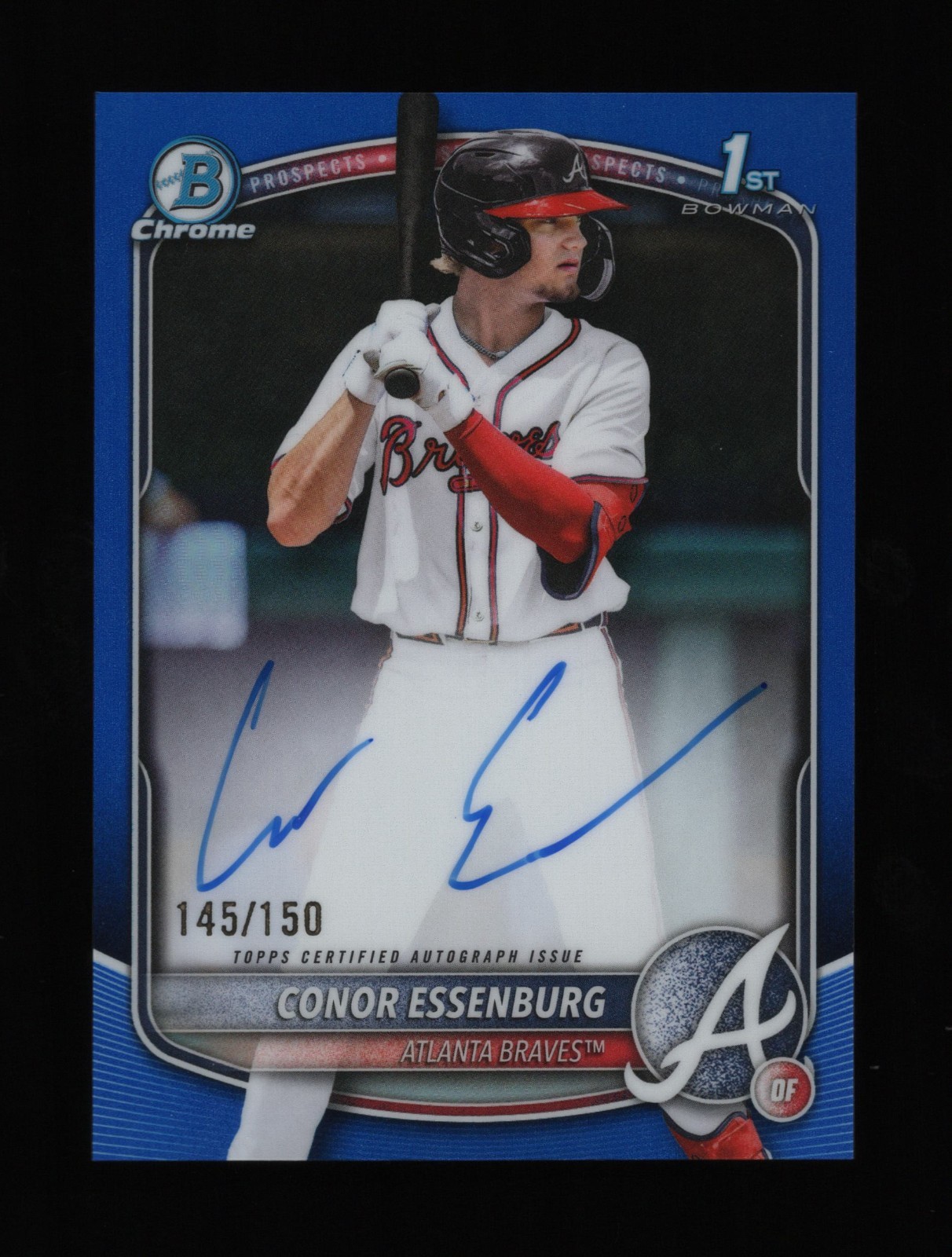 2025 Bowman Draft Conor Essenburg 1st Chrome Blue Refractor Auto /150