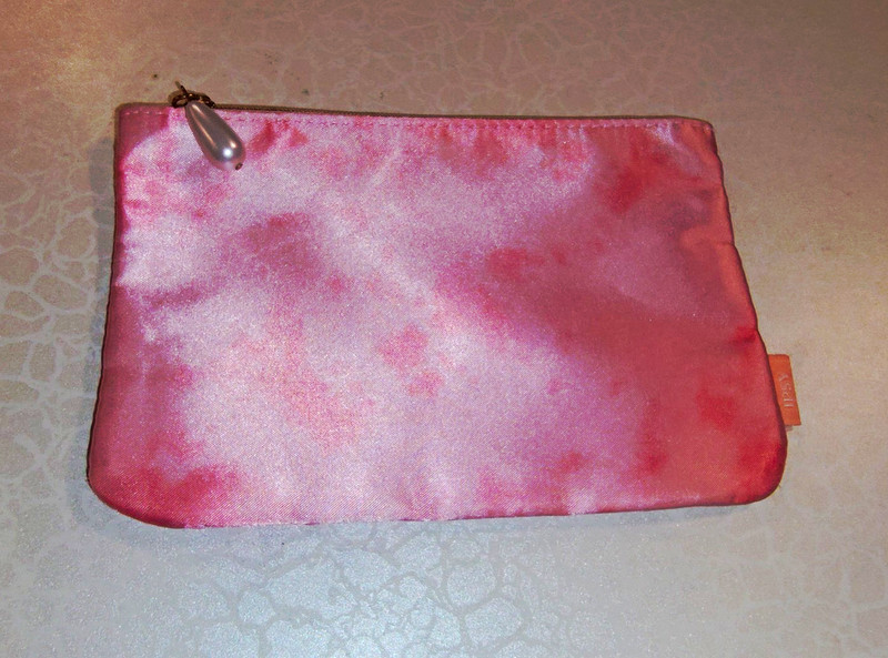 Ipsy Pink Satin Makeup Bag Zipper Pouch, Pink Zipper Closure