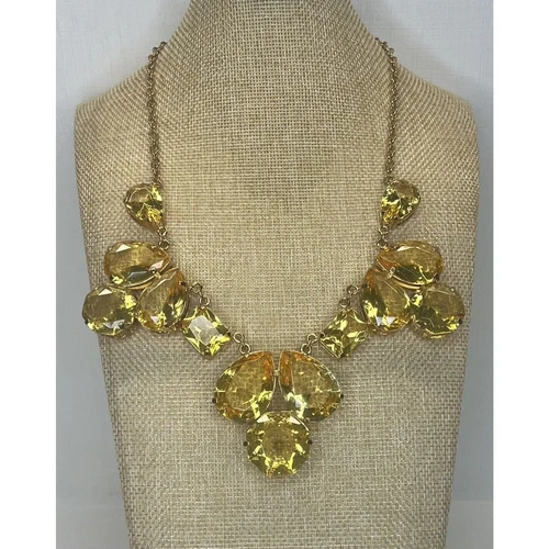 COLLANA CHAMPAGNE KATE SPADE NEW YORK COATED SET Crystal Jumbo Jewels nuova con etichette
