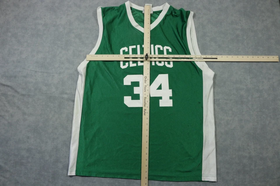 波士顿凯尔特人队球衣男式 XL 绿色白色 NBA 篮球保罗皮尔斯 34 衬衫 — 第 3/4 张图片