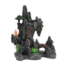 Mountain View Stone Ornament, View Stone Rock Cave Aquarium Decorations, Fish...