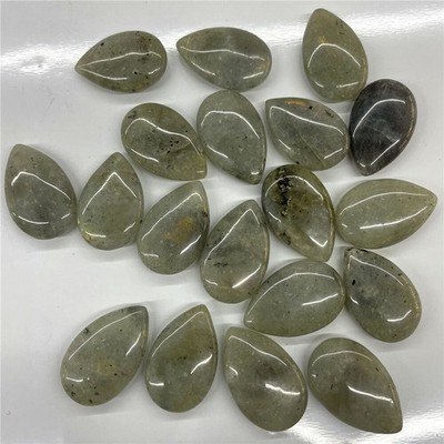 50pcs Natural Labradorite Stone Healing Teardrops Gemstone Reiki for Home Decor