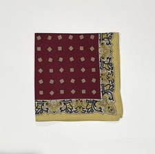 Handkerchief Men Vintage Red Silk Art Paisley Suit Pocket Square 12  