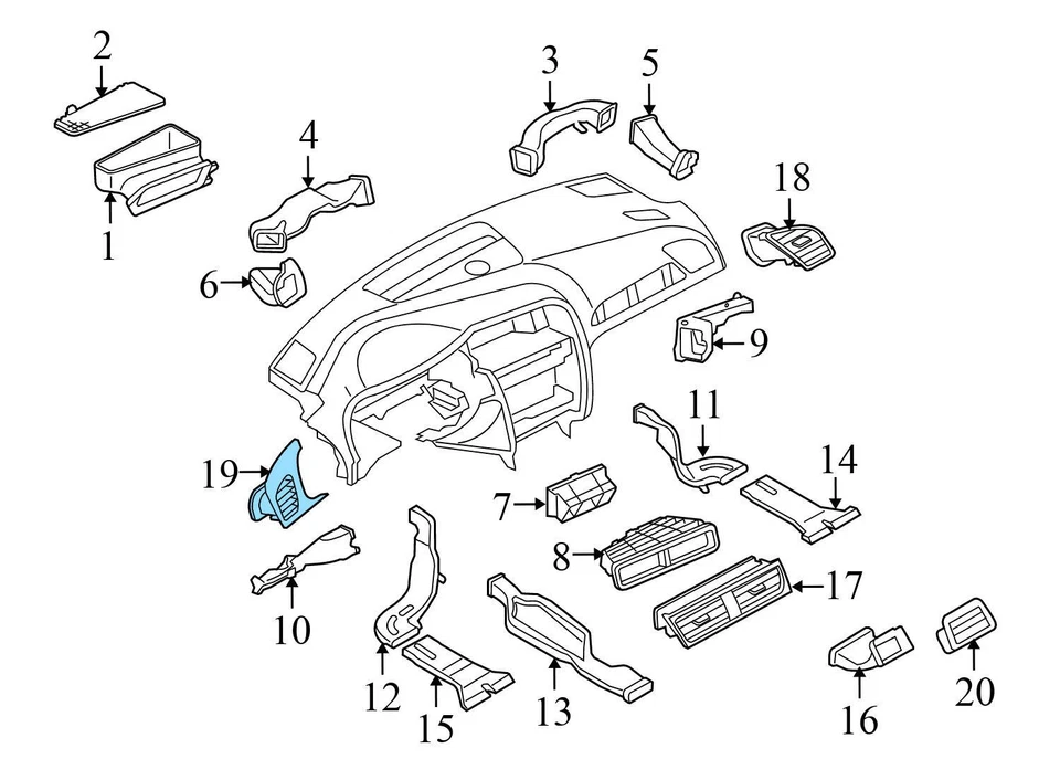 2010-2012 AUDI S4 - ЛЕВАЯ ПРИБОРНАЯ ПАНЕЛЬ ВЕНТИЛЯЦИОННОЕ ОТВЕРСТИЕ С ОТДЕЛКОЙ 8K1820901G - Изображение 4 из 4