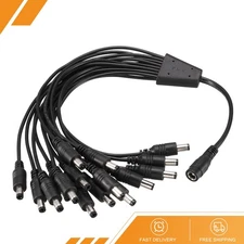 1 DC Female to 16 DC Male 5.5 x 2.1mm Power Extension Wire