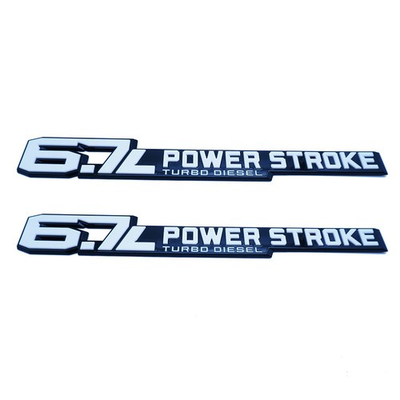 #ad #ad Fits For 23 24 6.7L Power stroke Fender Side Left Right Emblem White Set of 2 $58.99