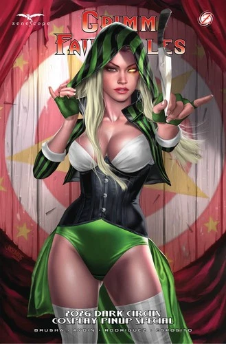 Grimm Fairy Tales 2026 DARK CIRCUS COSPLAY PINUP 1 (NM) JOSH BURNS B Variant