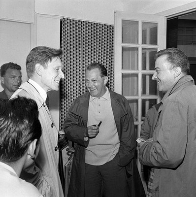 Raoul ERGMANN Francois CHALAIS Albert Ollivier during the festival- Old Photo