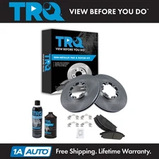 TRQ Semi Metallic Brake Pad & Rotor Front Kit w/Chemicals for Pathfinder QX4
