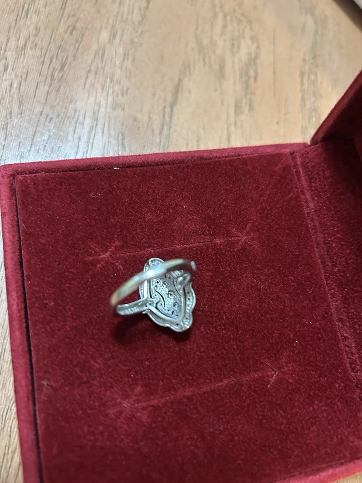 Набор колец из белого золота 14 карат в антикварном стиле - Изображение 4 из 4