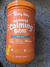 Zesty Paws Advanced Calming Bites Behavior 180ct Soft Chews Exp 10/26