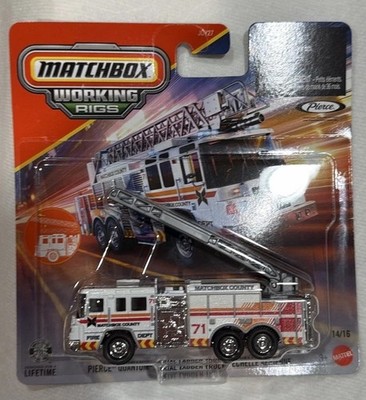 Matchbox Working Rigs Pierce Quantum Aerial Ladder Fire Truck 14/16