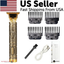 Cordless T-Blade Hair Trimmer Pro Zero Gapped Clipper for Men Beard Lineup Edger